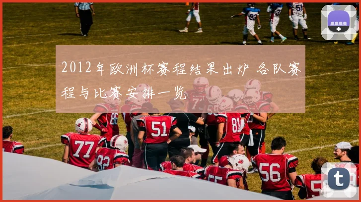 2012年欧洲杯赛程结果出炉 各队赛程与比赛安排一览